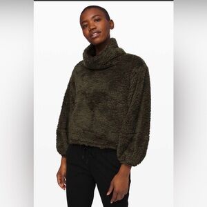 Lululemon Warmth Restore Sherpa Pullover - Dark Olive